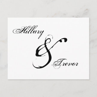 Cartão Postal De Anúncio Salve a data. Casamento Obrigado