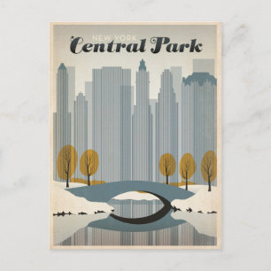 Cartão Postal De Anúncio Salve a Data   Central Park, NYC - Neve