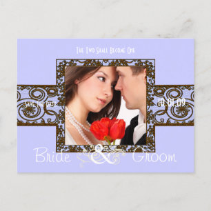 Cartão Postal De Anúncio Salve a Data com a Sua Foto