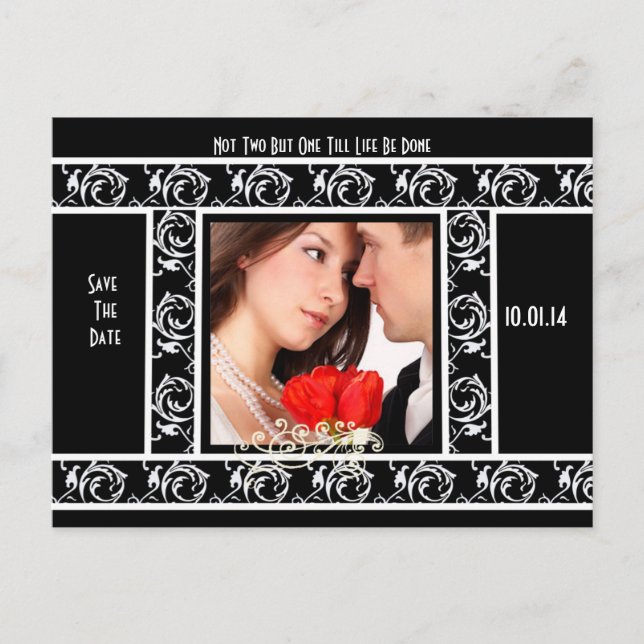 Cartão Postal De Anúncio Salve a Data com a Sua Foto (Frente)