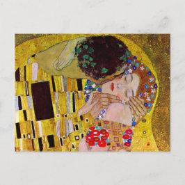 Cartão Postal De Anúncio Salve a data com o beijo de Gustav Klimt