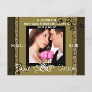 Cartão Postal De Anúncio Salve a data com sua foto