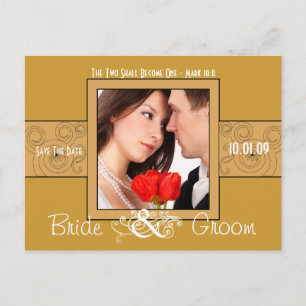 Cartão Postal De Anúncio Salve a data com sua foto