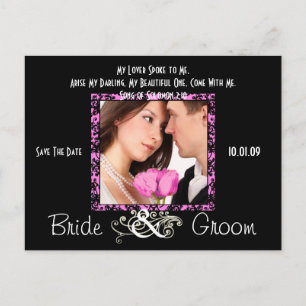 Cartão Postal De Anúncio Salve a Data com Sua Foto