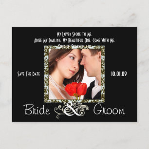 Cartão Postal De Anúncio Salve a data com sua foto