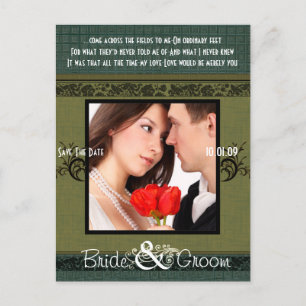 Cartão Postal De Anúncio Salve a data com sua foto