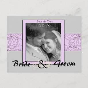 Cartão Postal De Anúncio Salve a Data com Sua Foto