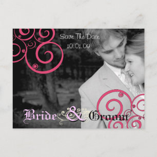 Cartão Postal De Anúncio Salve a Data com sua Foto