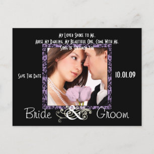 Cartão Postal De Anúncio Salve a data com sua foto