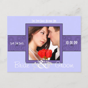 Cartão Postal De Anúncio Salve a Data com sua Foto