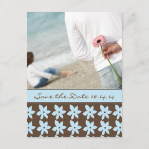 Cartão Postal De Anúncio Salve a data com suas fotos