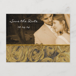 Cartão Postal De Anúncio Salve a data com suas fotos