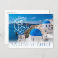 Salve a Data do Casamento com Destino Santorini 