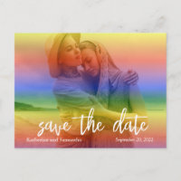 Salve a data do Gay moderno Rainbow Overlay