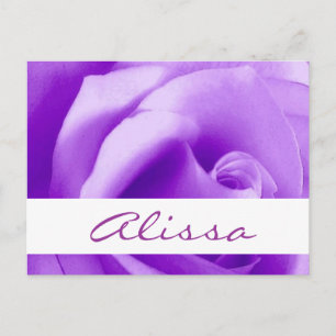 Cartão Postal De Anúncio Salve a Data Dreamy Purple Rose V22A
