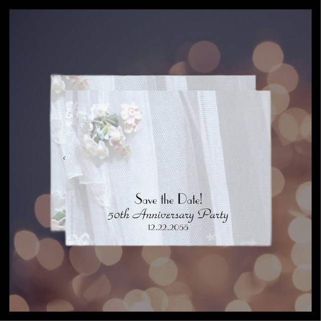 Cartão Postal De Anúncio Salve a Data Festa de 50º Aniversário (Criador carregado)