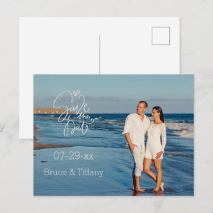 Cartão Postal De Anúncio Salve a Data Fotografia Personalizado