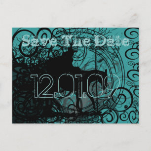 Cartão Postal De Anúncio Salve a Data - Grunge Ocidental -