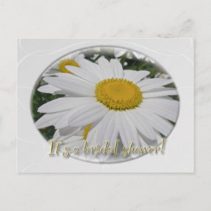 Cartão Postal De Anúncio Salve a Data Margarida Flor Silvestre Chuveiro de