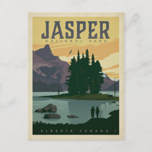 Cartão Postal De Anúncio Salve a Data   Parque Nacional Jasper, Alberta