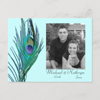 Cartão Postal De Anúncio Salve a Data - Pavão #2