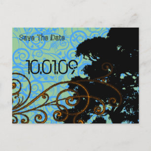 Cartão Postal De Anúncio Salve a Data- Redemoinhos de Árvore
