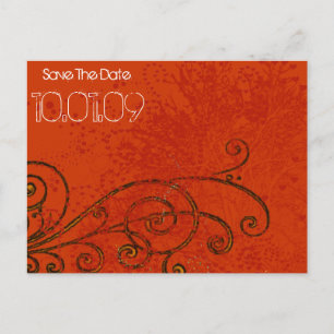 Cartão Postal De Anúncio Salve a Data - Redemoinhos de Árvore - Personaliza