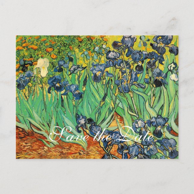 Cartão Postal De Anúncio salve a data,Vincent van Gogh (Frente)
