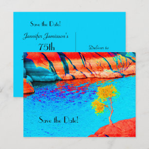 Cartão Postal De Anúncio Salve o cartão-postal de celebração de anivers