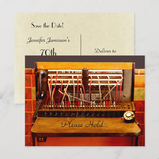 Cartão Postal De Anúncio Salve o Cartão-postal de Festa de aniversário de D (Frente/Verso)