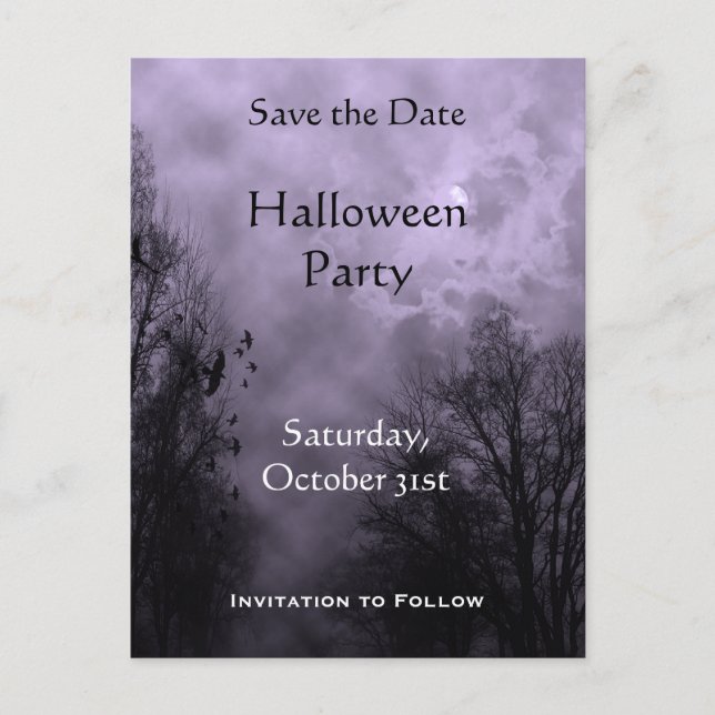 Cartão Postal De Anúncio Salve o Dia Assombrado Personalizado do Céu Névoa  (Frente)