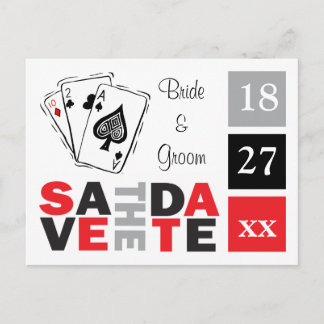 Cartão Postal De Anúncio Salve O Encontro Em Las Vegas Casando Casino Ann