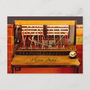 Cartão Postal De Anúncio Salve o Quadro de Comutação Antigo da Festa de ani