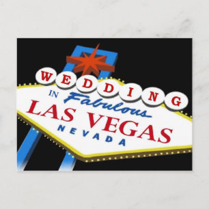 Cartão Postal De Anúncio Samantha & Gary 2010 Casamento Las Vegas