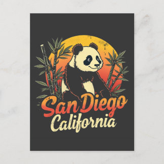 Cartão Postal De Anúncio San Diego California Retro Sunset Vintage Panda