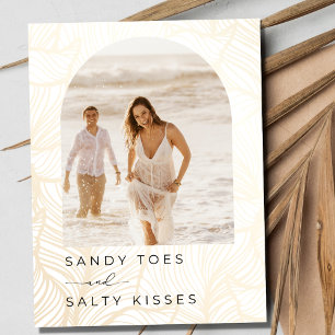 Cartão Postal De Anúncio Sandy Toes Arch Photo Beach Casamento Salve a data