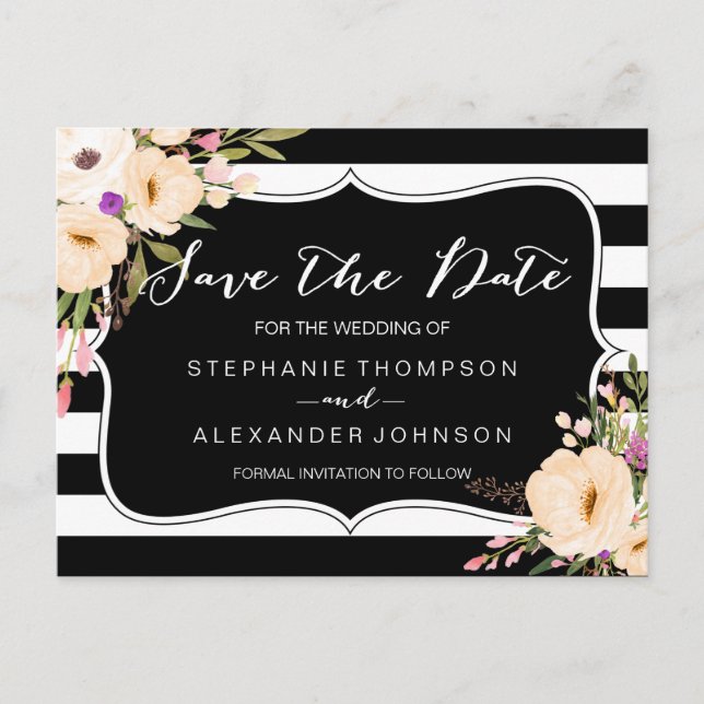 Cartão Postal De Anúncio Sangue de Anêmona de Aquarela Salva o Cartão-Posta (Frente)