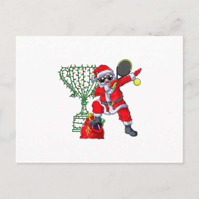 Cartão Postal De Anúncio santa dabbing tênis natal xmas presente homens (Frente)