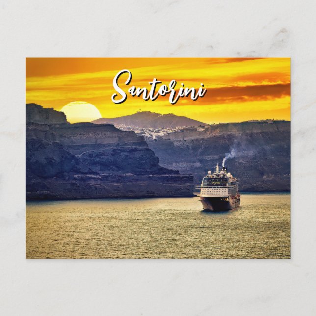 Cartão Postal De Anúncio Santorini (Frente)
