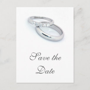 Cartão Postal De Anúncio Save the Date/Argolas de Bodas de Prata