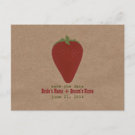 Cartão Postal De Anúncio Save The Date Inspirado no Mercado de Agricultores