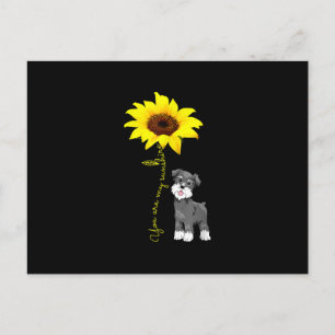 Cartão Postal De Anúncio Schnauzer É Minha Mãe De Sunshine Sunflower Schnau