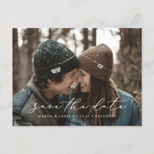 Cartão Postal De Anúncio Script casual Salvar o Cartão-postal de foto de da