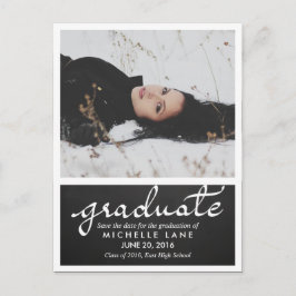 Cartão Postal De Anúncio Script de Formando do Quadro de Chalkboard Salvar 