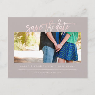 Cartão Postal De Anúncio Script de Pincel Moderno do PixDezines BlushFaux R