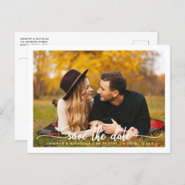 Cartão Postal De Anúncio Script de Salvar a Data Foto