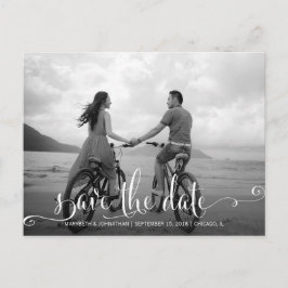 Cartão Postal De Anúncio Script Moderno Salve O Cartão-Postal De Foto De Da