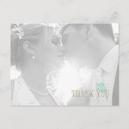 Cartão Postal De Anúncio Sea Foam Beach Wedding Thank You ID837