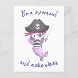 Cartão Postal De Anúncio Seja uma sereia e faça a sereia de //Pitate das