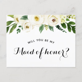 Cartão Postal De Anúncio Será Minha Dama de Honra Proposta
